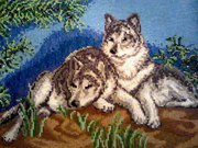 картина пара волков